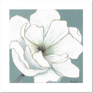 White Magnolia Posters and Art